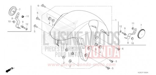 FRONT FENDER MSX125AR de 2024